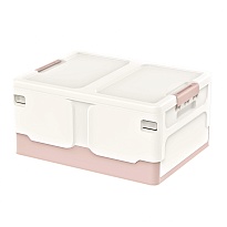 Ящик пластиковый складной белый, дно розовое, 480х360х240 мм в Волжском