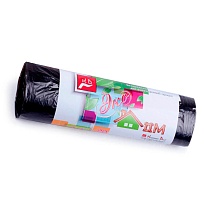 Мешки для мусора 30 л, черные, в рулоне 20 шт., ПНД, 6 мкм, 600х500 мм, Концепция Быта ЭкоДом, 601348 в Волжском