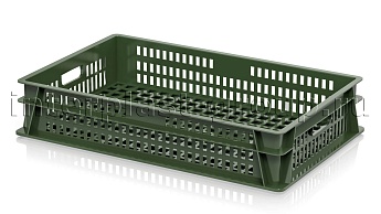 Ящик (лоток) для хлеба, овощей и фруктов перфорированный зеленый в Волжском