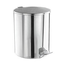 Ведро для мусора с педалью, усиленное, Титан, 15 л, нержавеющая сталь, хром в Волжском