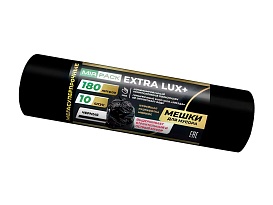 Мешки для мусора 180 л, черные, в рулоне 10 шт., ПВД, 60 мкм, 1100х930 мм, EXTRA LUX+, 1801098 в Волжском