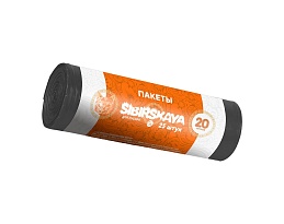 Мешки для мусора 20 л, черные, в рулоне 25 шт., ПНД, 6 мкм, 420х450 мм, SIBIRSKAYA, 101-001 S в Волжском