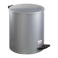 Ведро для мусора с педалью, усиленное, Титан, 15 л, серое, оцинкованная сталь в Волжском