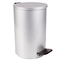 Ведро для мусора с педалью, усиленное, Титан, 10 л, серое, оцинкованная сталь в Волжском