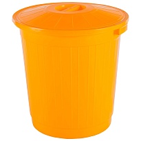 Мусорный бак с крышкой 80 л желтый 80 желтый в Волжском