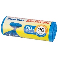 Мешки для мусора 90 л, синие, в рулоне 20 шт., ПНД, 14 мкм, 900х700 мм, LAIMA ULTRA, 607693 в Волжском Мешки для мусора 90 л, синие, в рулоне 20 шт., ПНД, 14 мкм, 900х700 мм, LAIMA ULTRA, 607693 в Волжском