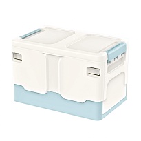 Ящик пластиковый складной белый, дно голубое, 370х240х240 мм в Волжском