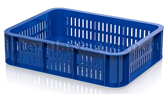 Ящик (лоток) кондитерский перфорированный синий в Волжском