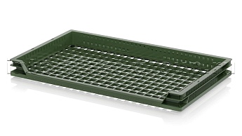 Ящик (лоток) для хлеба, овощей и фруктов трехбортный зеленый в Волжском