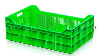 Ящик для овощей, фруктов и ягод перфорированный светло-зеленый в Волжском
