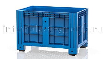 Контейнер iBox сплошной на ножках голубой в Волжском