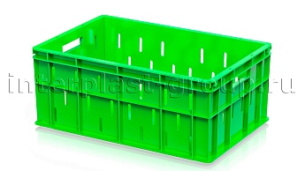Ящик для молока, мяса, овощей и фруктов малая перфорация дно сплошное светло-зеленый в Волжском