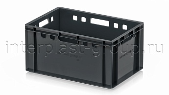 Ящик для мяса и колбасных изделий Е-3 темно-серый в Волжском Ящик для мяса и колбасных изделий Е-3 темно-серый в Волжском