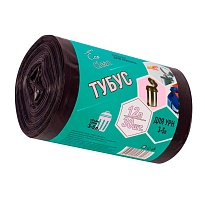 Мешки для мусора 12 л, черные, в рулоне 30 шт., ПНД, 6 мкм, 550х320 мм, Концепция Быта Tubus, 604936 в Волжском