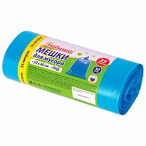 Мешки для мусора 35 л, синие, в рулоне 30 шт., ПНД, 10 мкм, 600х500 мм, Любаша, 608091 в Волжском Мешки для мусора 35 л, синие, в рулоне 30 шт., ПНД, 10 мкм, 600х500 мм, Любаша, 608091 в Волжском