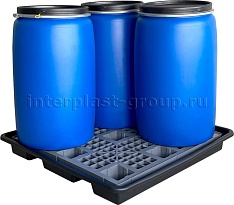 Поддон пластиковый для четырех бочек в Волжском Поддон пластиковый для четырех бочек в Волжском