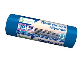 Мешки для мусора 30 л, синие, в рулоне 20 шт., ПНД, 7 мкм, 600х500 мм, MIRPACK Classik, 302041 в Волжском Мешки для мусора 30 л, синие, в рулоне 20 шт., ПНД, 7 мкм, 600х500 мм, MIRPACK Classik, 302041 в Волжском