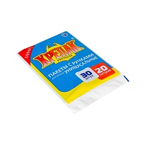 Мешки для мусора 20 л, с ручками, черные, в пачке 20 шт., ПНД, 10 мкм, 550х440 мм, Крепак, 4607075710023 в Волжском